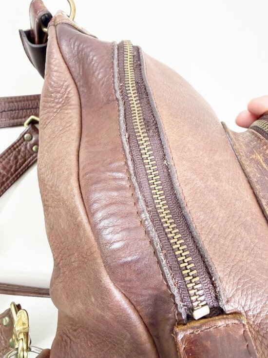 VTG Bruce Alan America Leather Backpack Quality Leather Brown. -see Descrip GUC main image 8